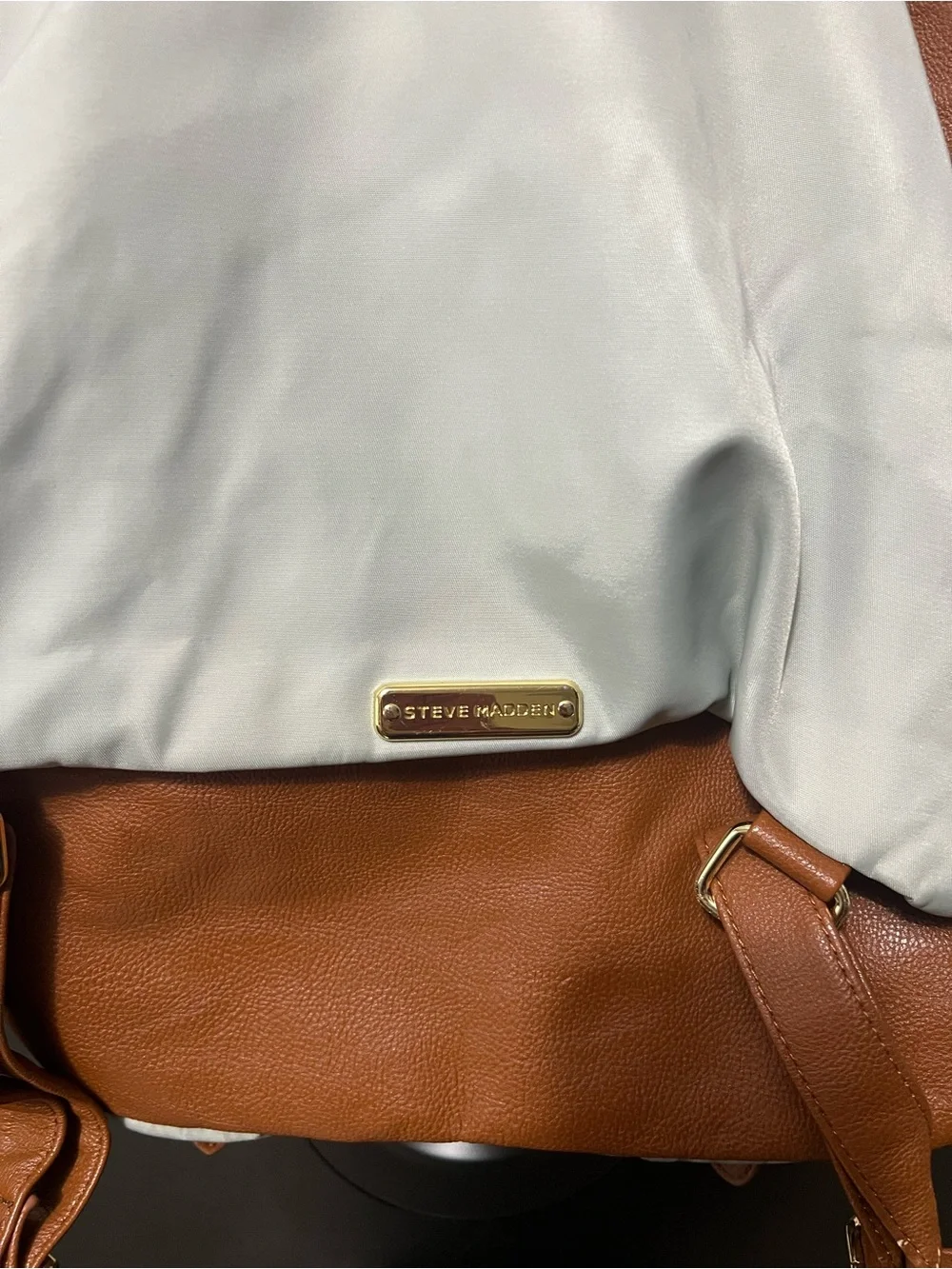 Steve Madden Two-Tone Gray and Brown Backpack